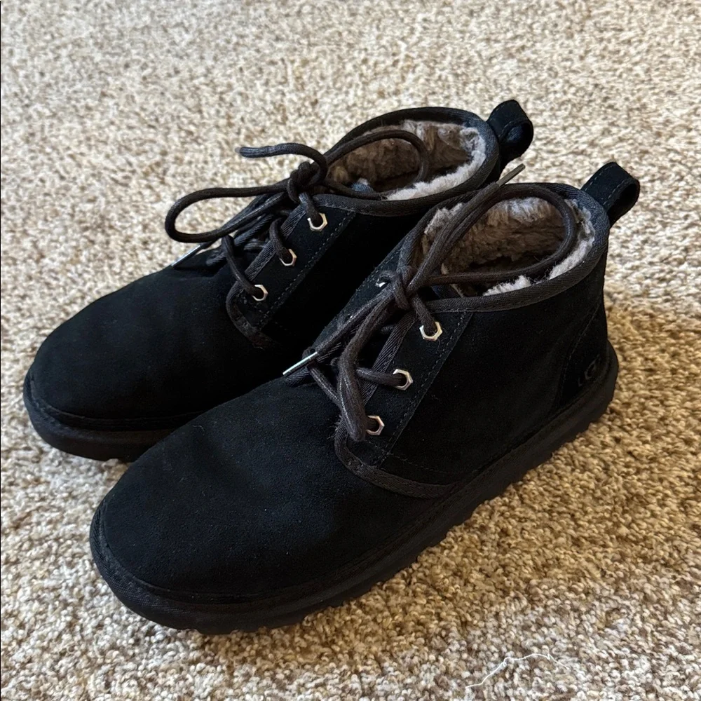 UGG black lace up boots